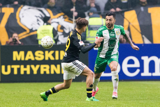 s Amin Affane och Hammarbys Jiloan Hamad