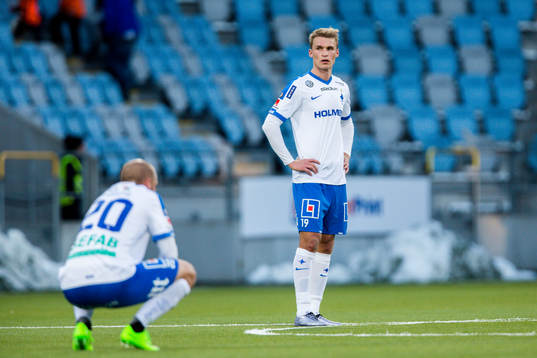Norrköpings Daniel Sjölund och Sebastian Andersson deppar