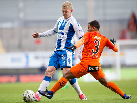 IFK Göteborgs Henrik Björdal mot AFC Eskilstunas Jernade