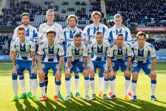 IFK Göteborgs startelva innan fotbollsmatchen i