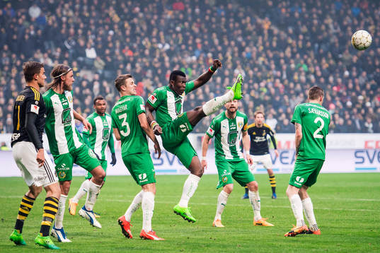 Hammarbys Björn Paulsen, Richard Magyar, Joseph Aidoo och