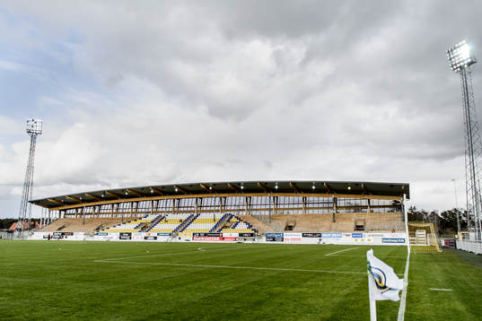 Falcon Alkoholfri Arena före fotbollsmatchen i Superettan
