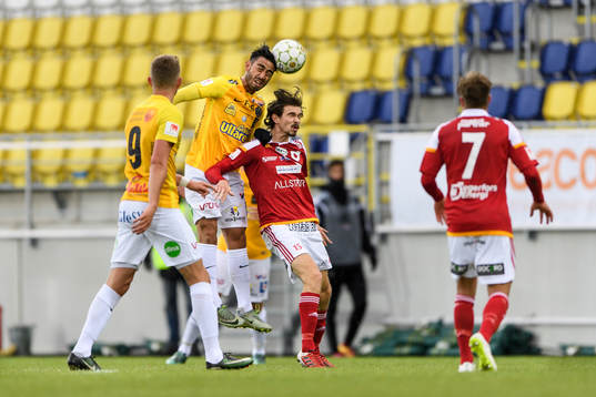 Falkenbergs Amin Nazari och Degerfors Sebastian Ohlsson
