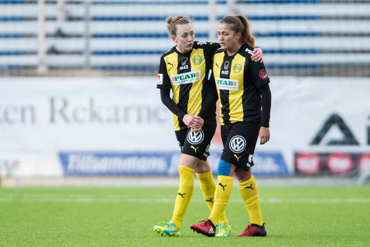 Hammarbys Olga Ekblom och Filippa Angeldal deppar