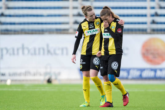 Hammarbys Olga Ekblom och Filippa Angeldal deppar