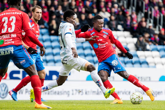 Helsingborgs Oke Akpoveta och Gefles Kwame Bonsu