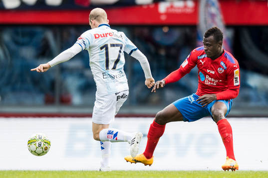 Helsingborgs Edwin Gyimah och Gefles Jonas Lantto