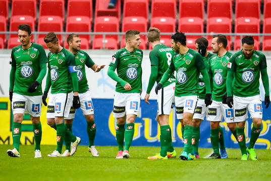 Jönköpings spelare jublar