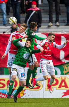 Kalmars Viktor Elm och Filip Sachpekidis  samt Jönköpings