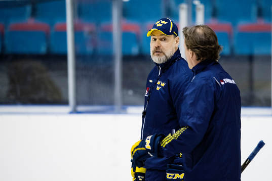Förbundskapten Rikard Grönborg och assisterande