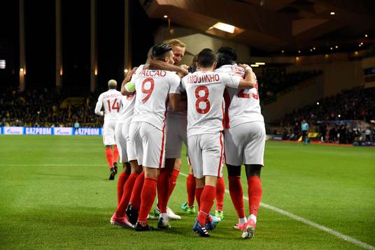 Fotboll, Champions League Kylian Mbappe celebrates his goal