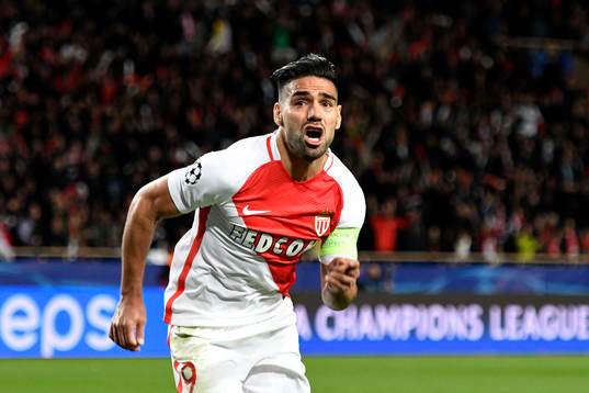 Fotboll, Champions League Radamel Falcao of Monaco