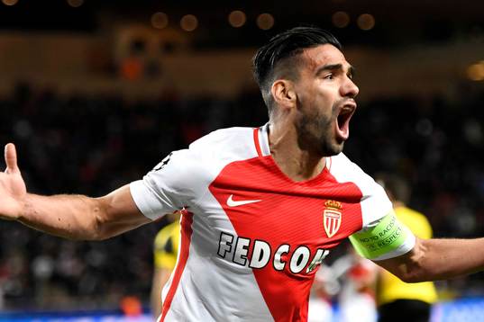 Fotboll, Champions League Radamel Falcao of Monaco
