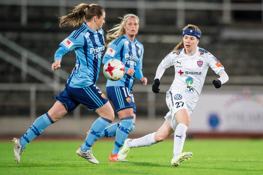 Djurgårdens Kim Sundlöv och Rosengårds Sofie Junge