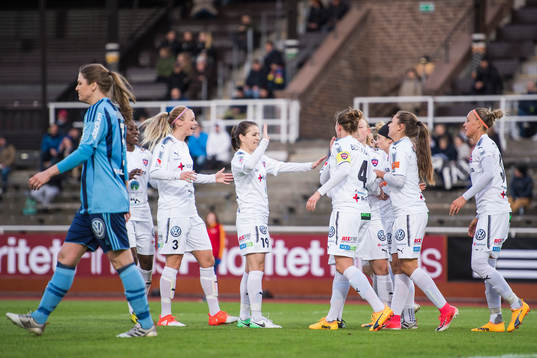 Rosengårds spelare jublar