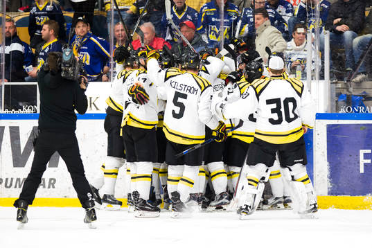 Brynäs spelare jublar