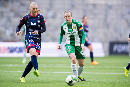 Linköpings Maja Kildemoes och Hammarbys Olga Ekblom