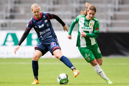 Linköpings Lina Hurtig och Hammarbys Kajsa Sund