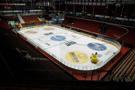 Gavlerinken Arena före final 4 i SM-slutspelet i ishockey