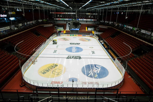 Gavlerinken Arena före final 4 i SM-slutspelet i ishockey