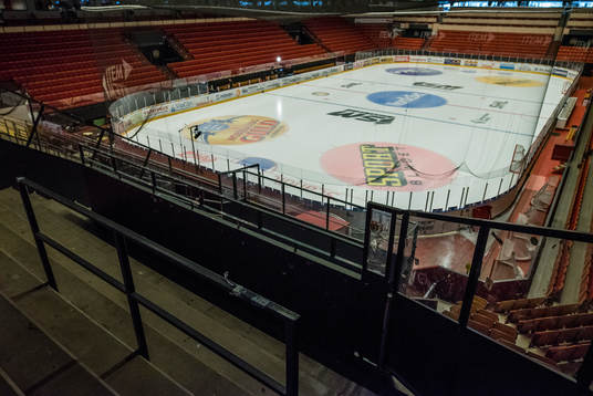 Vy från bortastå före final 4 i SM-slutspelet i ishockey