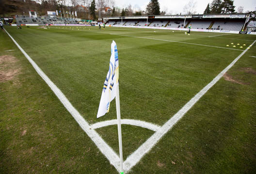 Vy över Stadsparksvallens fotbollsplan