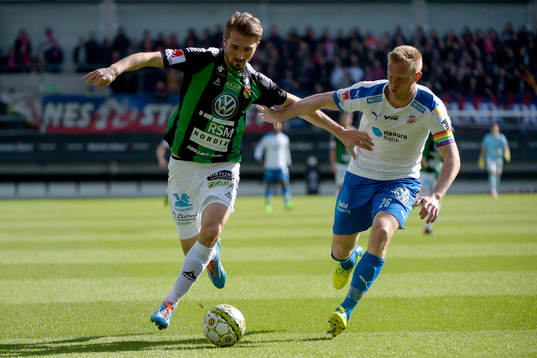 GAIS Dardan Rexhepi och Helsingborgs Peter Larsson