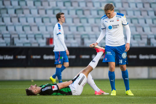 GAIS Alibek Aliev och Helsingborgs Charlie Weberg