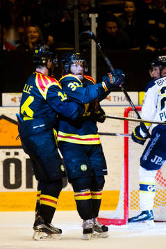 Brynäs Jonathan Granström jublar