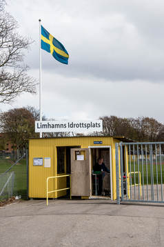 Limhamns IP innan fotbollsmatchen i Damallsvenskan mellan