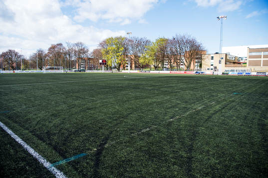 Limhamns IP innan fotbollsmatchen i Damallsvenskan mellan