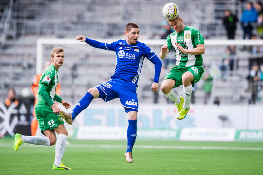 Hammarbys Marcus Degerlund och Mats Solheim mot Sundsvalls