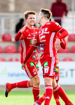Piteås Joel Edström jublar