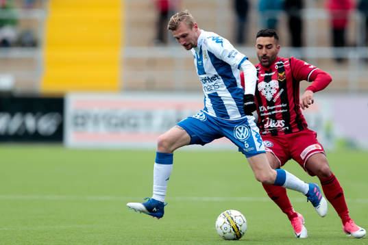 IFK Göteborgs Sebastian Eriksson och Östersunds Saman