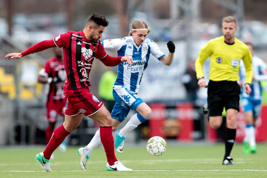 IFK Göteborgs Elias Mar Omarsson och Östersunds Sotirios