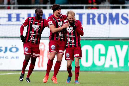 Östersunds Ronald Mukiibi, Dennis Widgren och Curtis