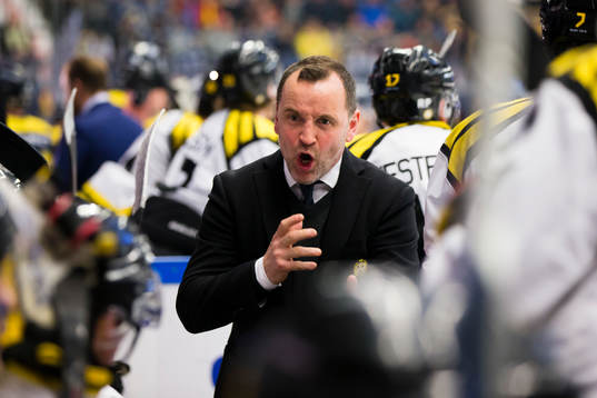 Brynäs tränare Thomas Berglund coachar