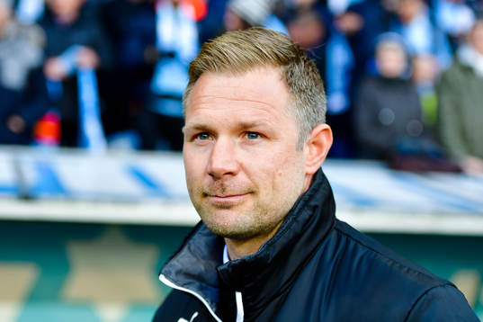 Malmö FFs tränare Magnus Pehrsson före fotbollsmatchen i