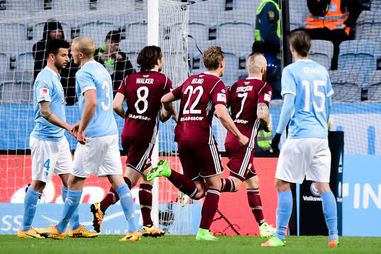 Djurgårdens Magnus Eriksson jublar