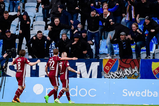 Djurgårdens Magnus Eriksson jublar