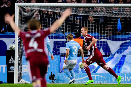 Djurgårdens Gustav Engvall jublar