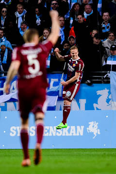 Djurgårdens Gustav Engvall jublar