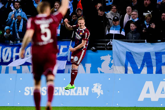 Djurgårdens Gustav Engvall jublar