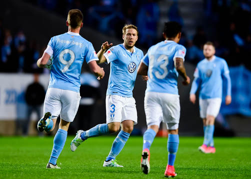 Malmö FFs Markus Rosenberg, Anton Tinnerholm och Yoshimar