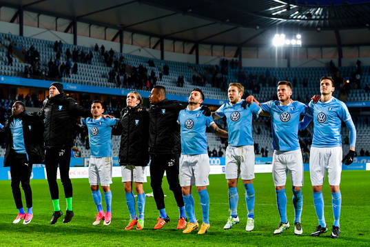 Malmö FFs spelare jublar