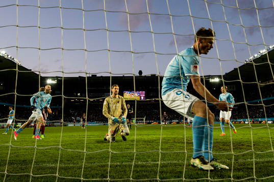 Malmö FFs Jo Inge Berget gör 2-2 bakom Djurgårdens