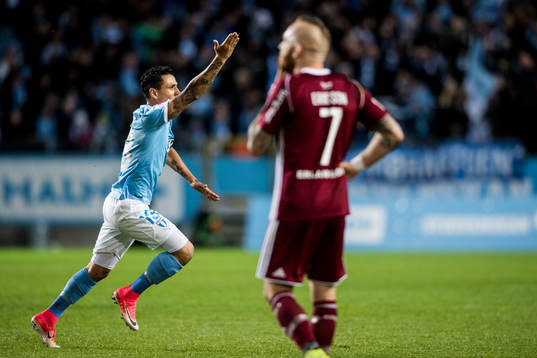 Malmö FFs Yoshimar Yotún jublar