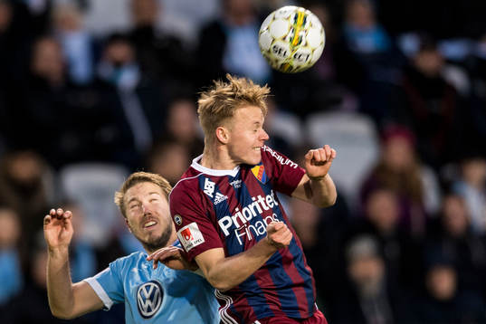 Malmö FFs Anton Tinnerholm och Djurgårdens Elliot Käck