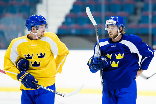 Sveriges Joakim Nordström och Elias Lindholm
