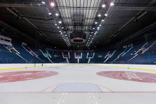 Interiör av Hovet innan en träning med Sveriges